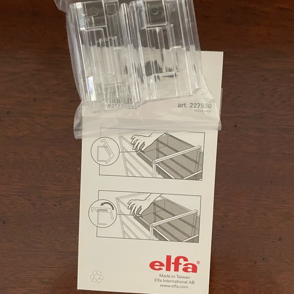 Elfa Mesh Drawer In & Out Stops Pkg/4 from Container Store - Picture 4 of 5
